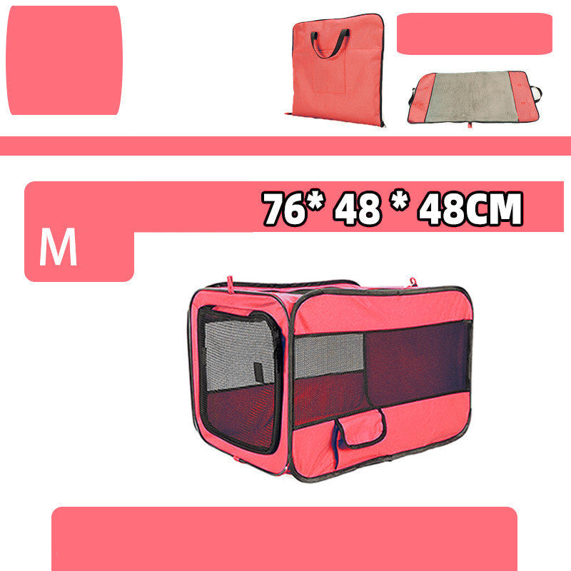 KFX-3251261 Portable Soft-Sided Pet Travel Carrier with Locking Zippers and Safety Belt, Folding Fabric Cage for Cats and Dogs