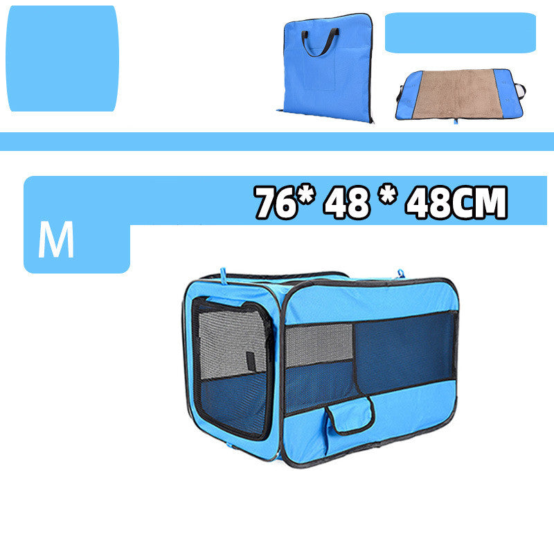 KFX-3251261 Portable Soft-Sided Pet Travel Carrier with Locking Zippers and Safety Belt, Folding Fabric Cage for Cats and Dogs
