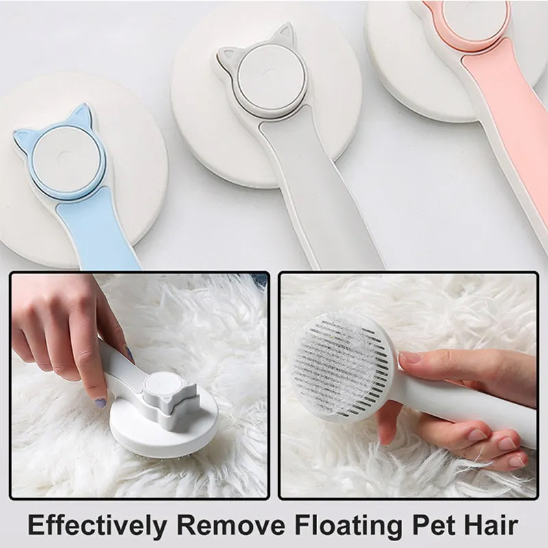 KFX-3252285 Self-Cleaning Slicker Brush for Dogs and Cats - Perfect for Long and Short Hair, Gentle Shedding and Grooming