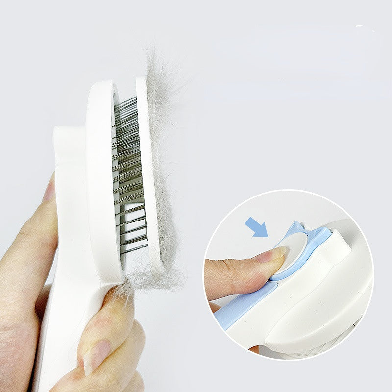 KFX-3252285 Self-Cleaning Slicker Brush for Dogs and Cats - Perfect for Long and Short Hair, Gentle Shedding and Grooming