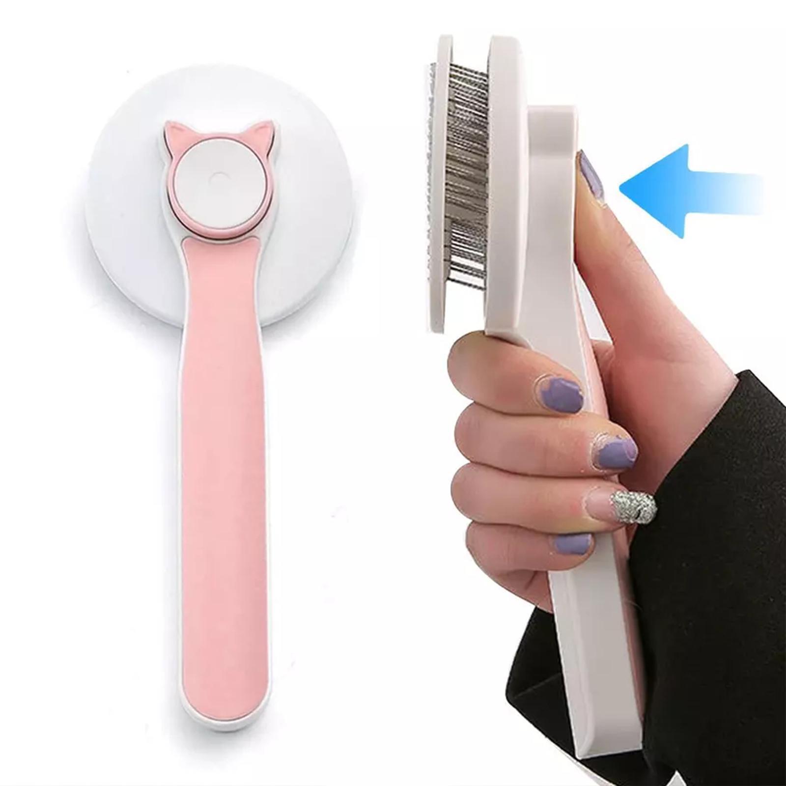KFX-3252285 Self-Cleaning Slicker Brush for Dogs and Cats - Perfect for Long and Short Hair, Gentle Shedding and Grooming