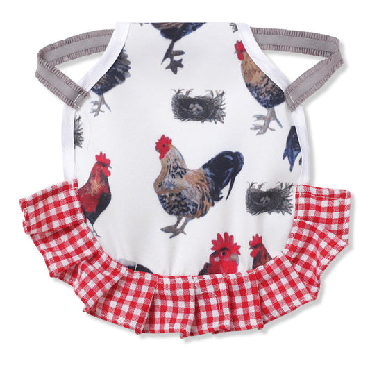 KFX-3252413 Stylish Cloth Chicken Saddle Apron with Feather Protection - Multiple Colors and Sizes Available