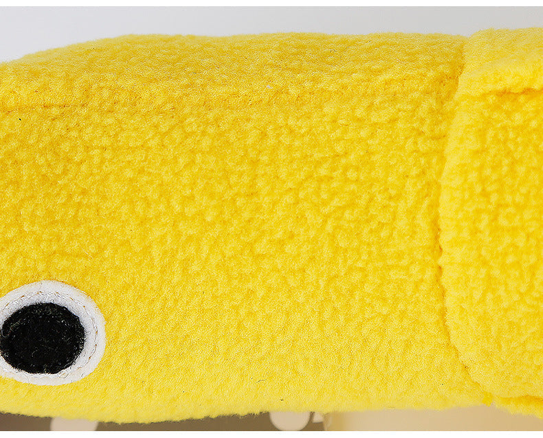 KFX-3254461 Cozy Yellow Fleece Stuffed Toy for Dogs - Sniffing, Training, and Companionship