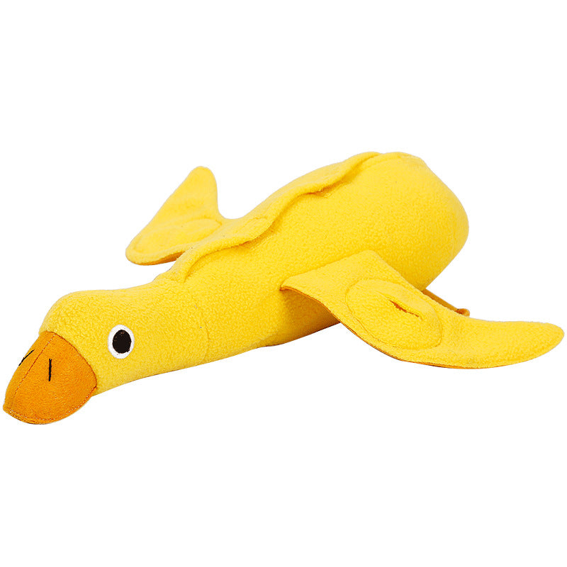 KFX-3254461 Cozy Yellow Fleece Stuffed Toy for Dogs - Sniffing, Training, and Companionship