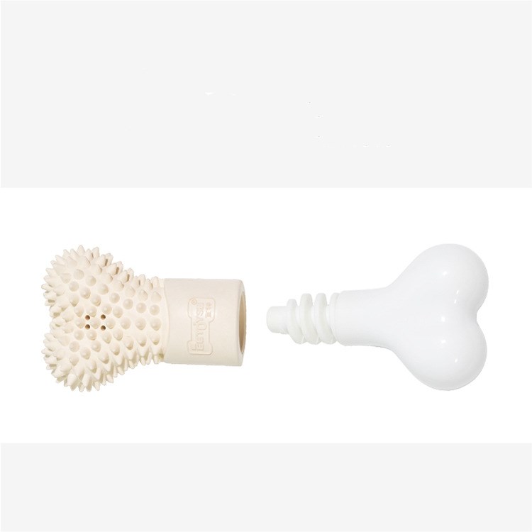 KFX-3255613 Durable Nylon and Rubber Chew Toy for Dogs - Burr Bone Design