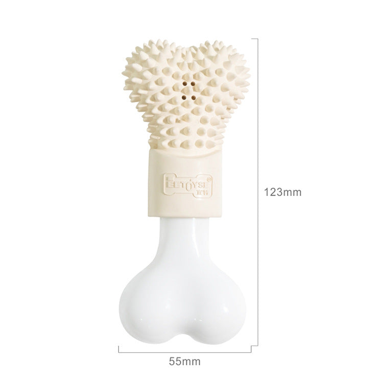KFX-3255613 Durable Nylon and Rubber Chew Toy for Dogs - Burr Bone Design
