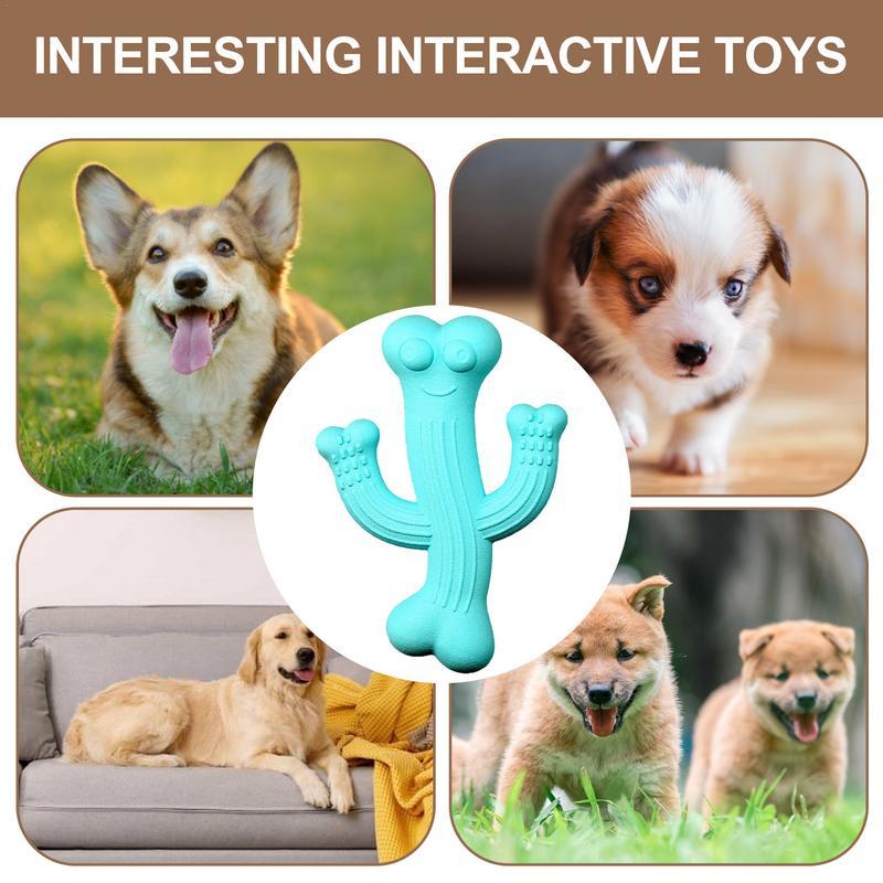 KFX-3258045 Ultra Durable Cactus Dog Chew Toy for Puppies, Medium & Large Dogs - Interactive and Nearly Indestructible Design