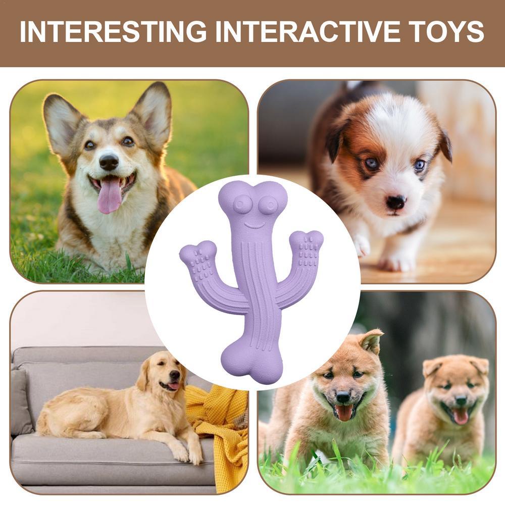 KFX-3258045 Ultra Durable Cactus Dog Chew Toy for Puppies, Medium & Large Dogs - Interactive and Nearly Indestructible Design