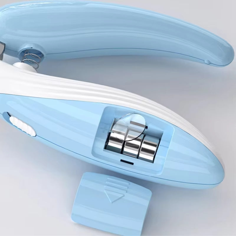 KFX-3264317 Labor-Saving Nail Clippers with LED Light for Dogs and Cats - Precision Trim Scissors with Safety Lock and Anti-Splash Design