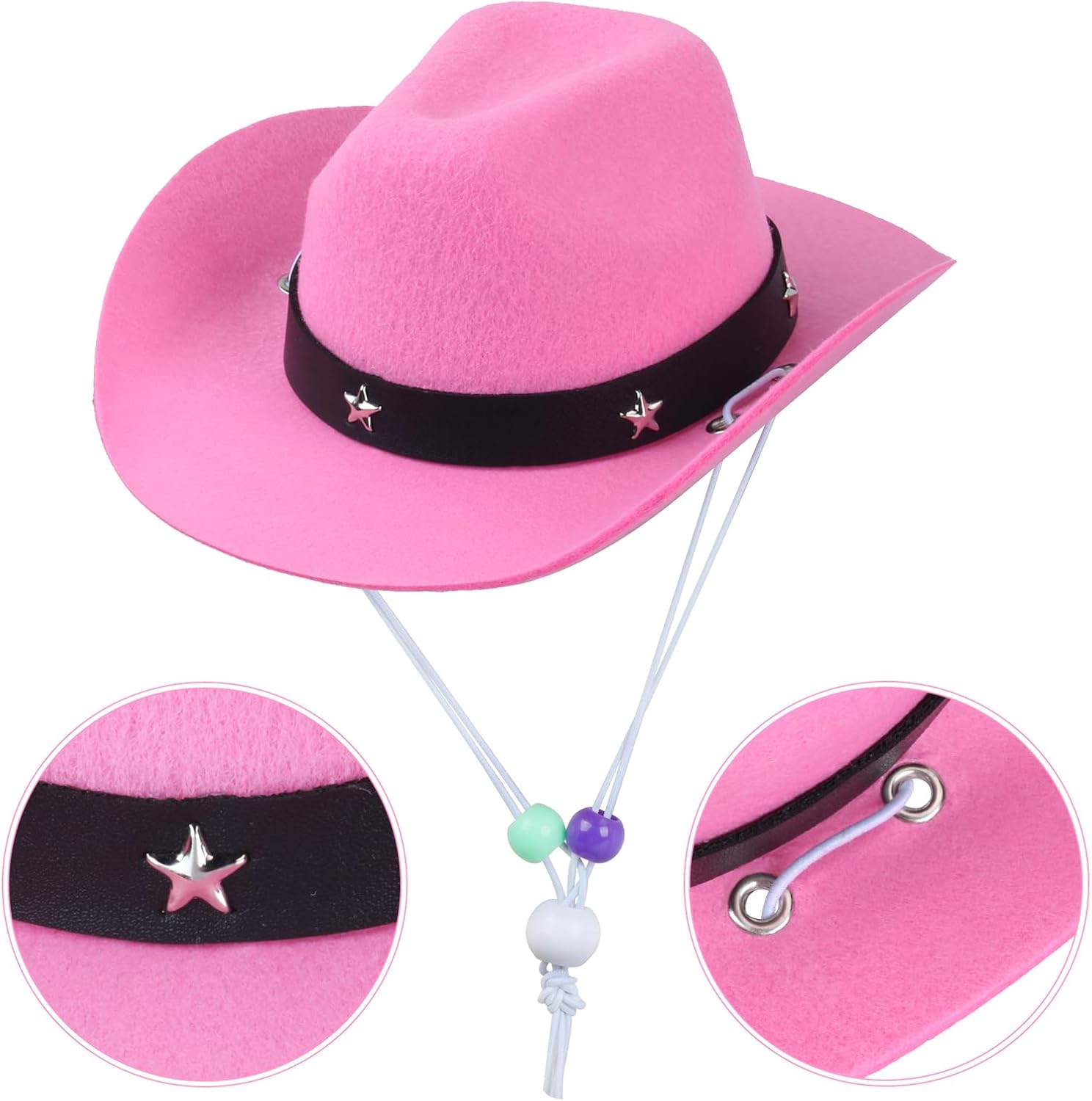 KFX-3264701 Pet Cowboy Costume Set with Hat and Bandana for Cats and Kittens, Ideal for Halloween and Cosplay Events