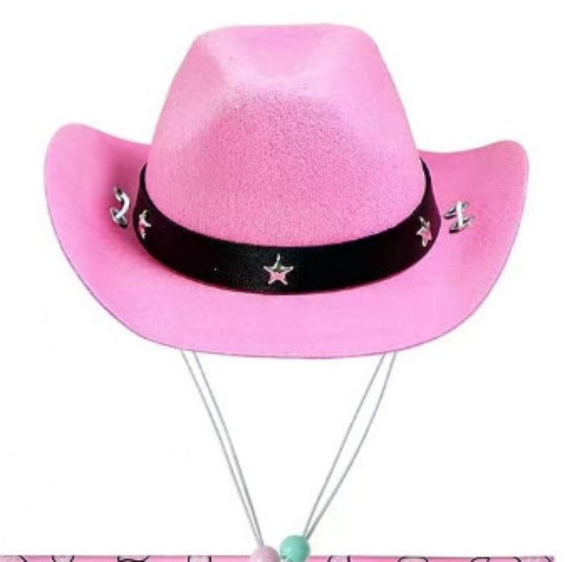 KFX-3264701 Pet Cowboy Costume Set with Hat and Bandana for Cats and Kittens, Ideal for Halloween and Cosplay Events