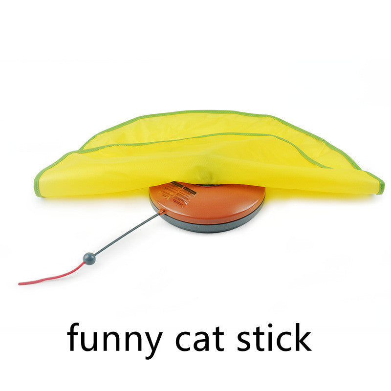 KFX-3267133 Four-Speed Electric Amusement Plate for Cats with Rotating Toy and Adjustable Speed