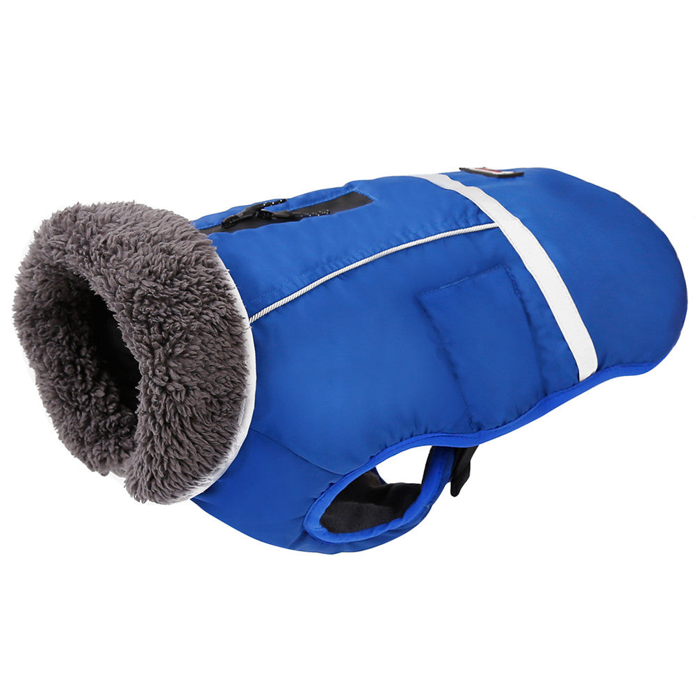 KFX-3270461 Thick Warm Dog Vest - Waterproof, Reflective, Adjustable for Small to Large Breeds