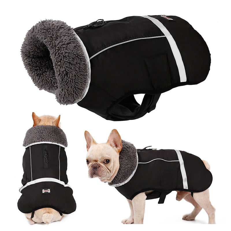 KFX-3270461 Thick Warm Dog Vest - Waterproof, Reflective, Adjustable for Small to Large Breeds