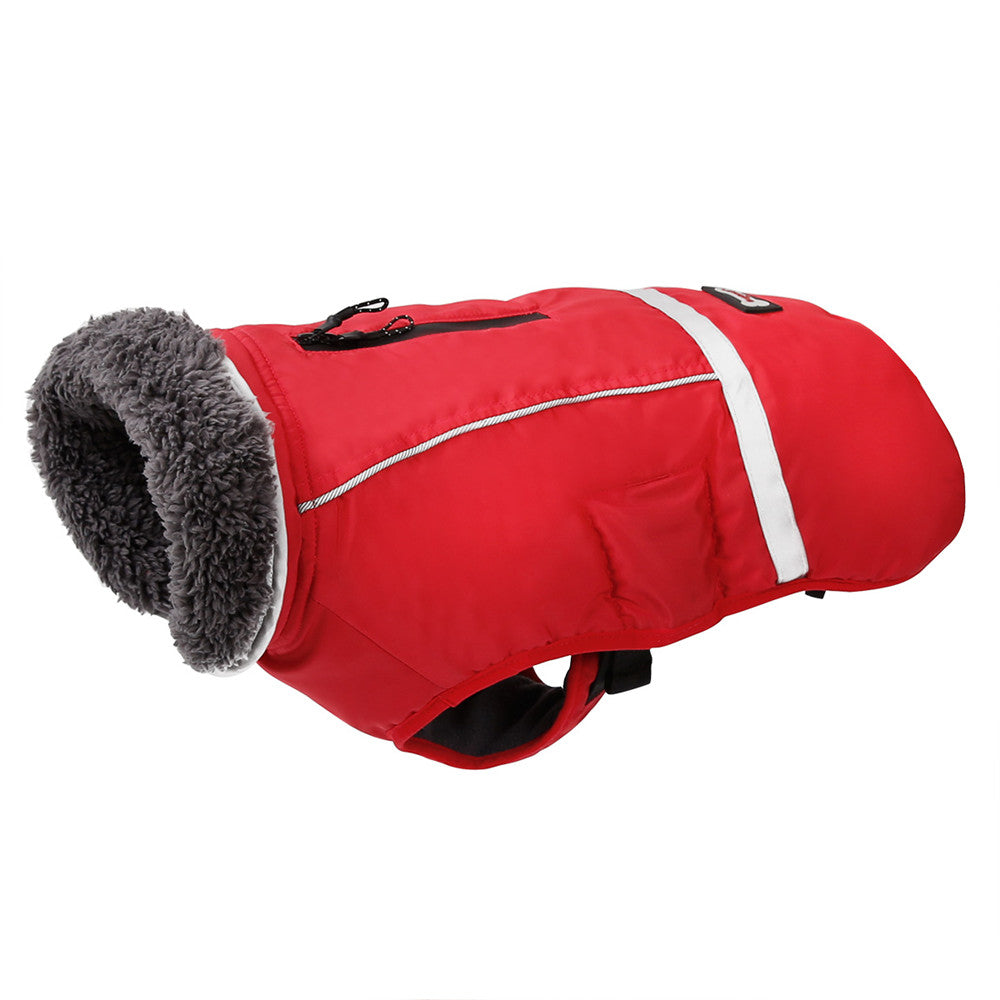 KFX-3270461 Thick Warm Dog Vest - Waterproof, Reflective, Adjustable for Small to Large Breeds