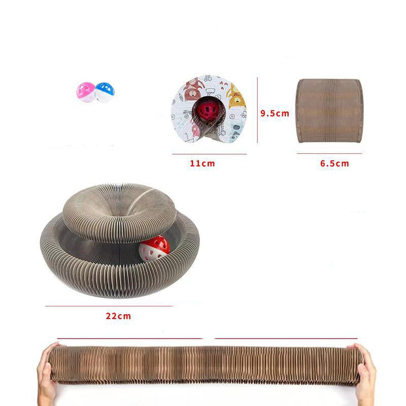 KFX-3272253 Corrugated Brown Cat Scratch Board - Durable, Shape-Changing Design for Pet Play