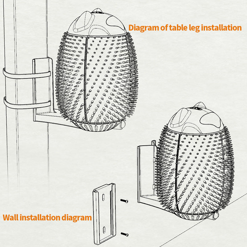 KFX-3273533 Automatic Pet Hair Brush and Massager for Cats - Intelligent Sensor Scratcher Toy