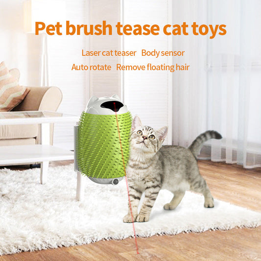 KFX-3273533 Automatic Pet Hair Brush and Massager for Cats - Intelligent Sensor Scratcher Toy