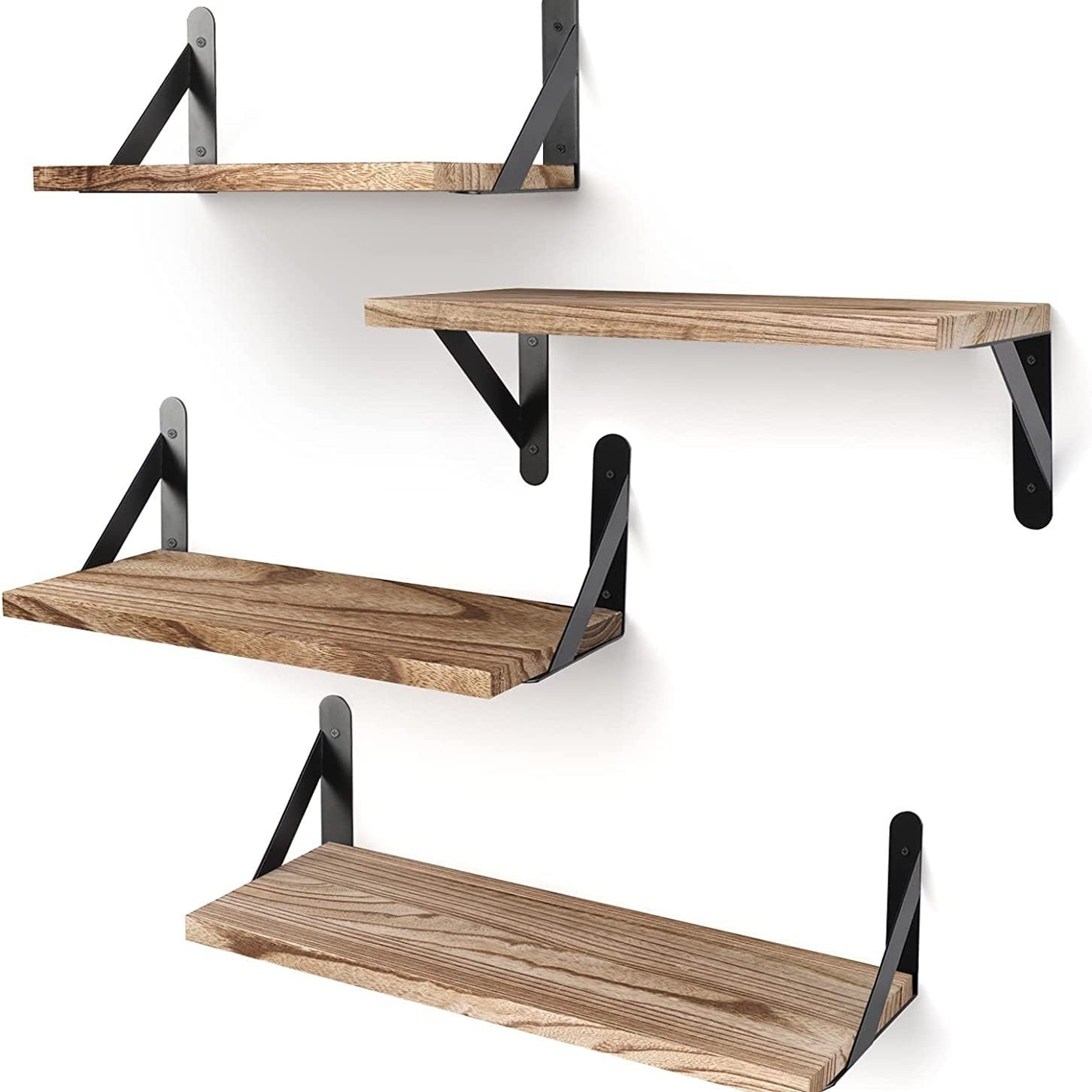 KFX-3273661 Solid Wood Multi-Purpose 4-Layer Wall Shelf in Various Paulownia Finishes
