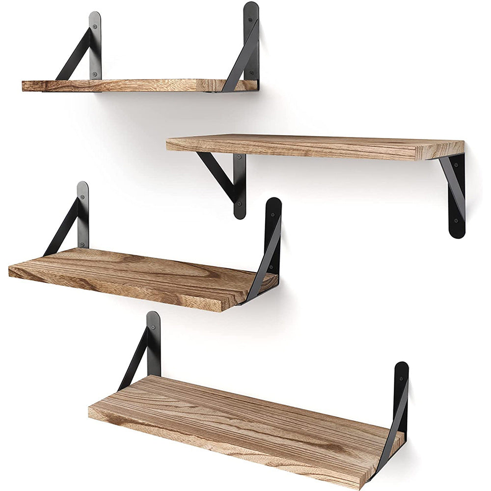 KFX-3273661 Solid Wood Multi-Purpose 4-Layer Wall Shelf in Various Paulownia Finishes