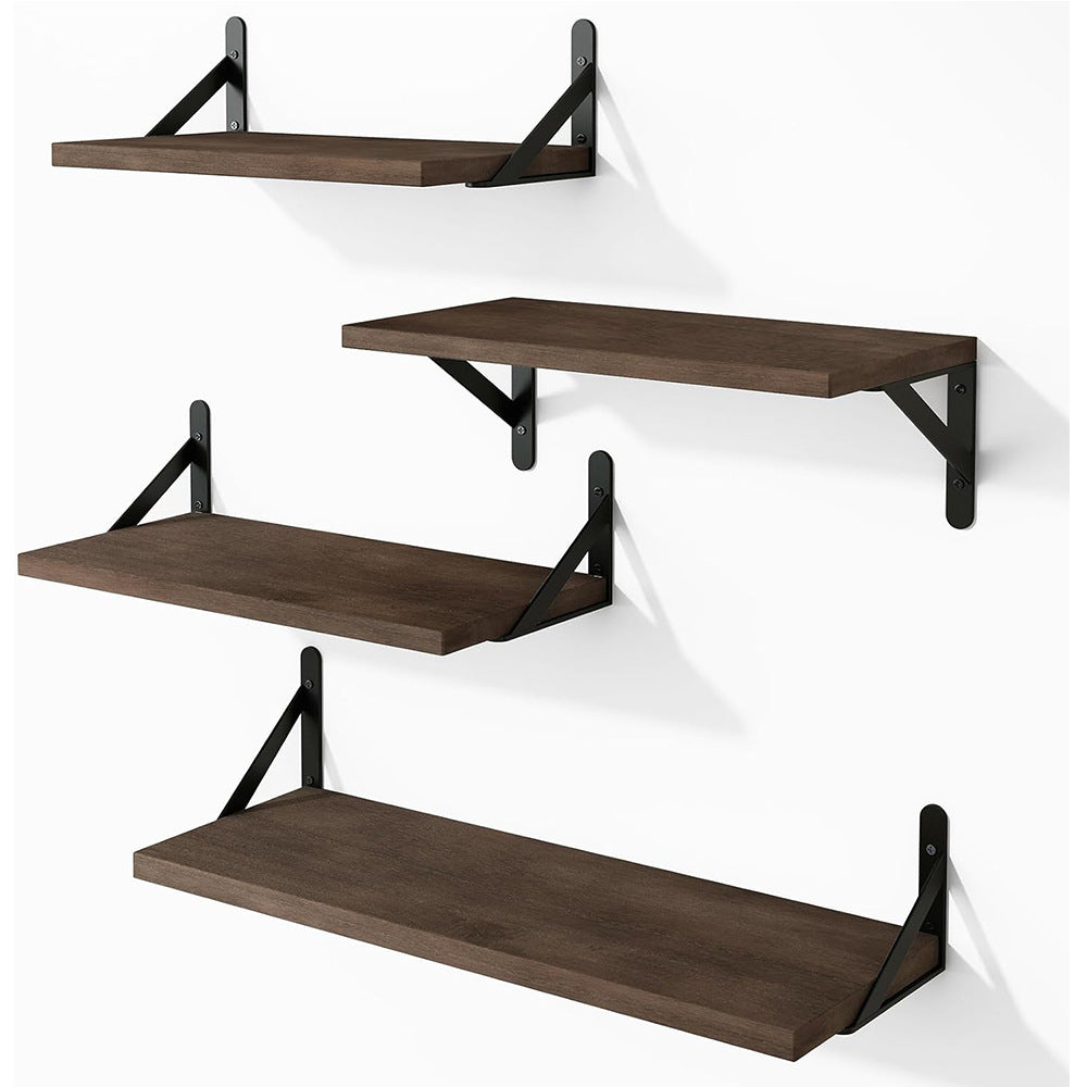 KFX-3273661 Solid Wood Multi-Purpose 4-Layer Wall Shelf in Various Paulownia Finishes