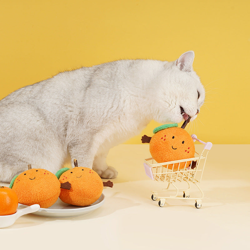 KFX-3274685 Pet Cat Molar Bite Toy in Pearl Velvet - Perfect for Playtime and Dental Health