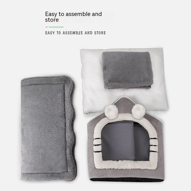 KFX-3276093 Cozy Removable Soft Dog Kennel - Easy Assembly with Washable Cover in Various Colors
