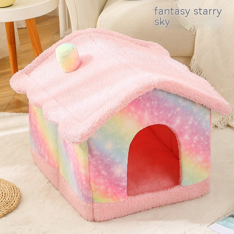 KFX-3276093 Cozy Removable Soft Dog Kennel - Easy Assembly with Washable Cover in Various Colors