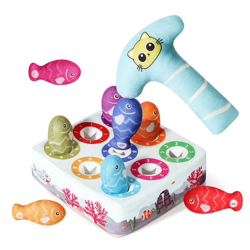 KFX-3276861 Plush Sky Blue Simulated Fish Cat Toy for Playful Pets