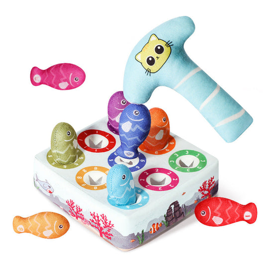 KFX-3276861 Plush Sky Blue Simulated Fish Cat Toy for Playful Pets
