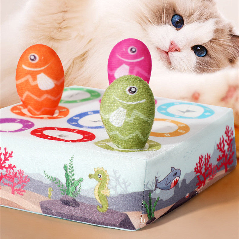 KFX-3276861 Plush Sky Blue Simulated Fish Cat Toy for Playful Pets