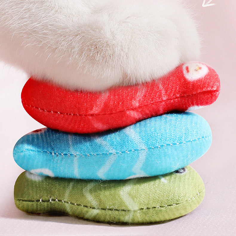 KFX-3276861 Plush Sky Blue Simulated Fish Cat Toy for Playful Pets