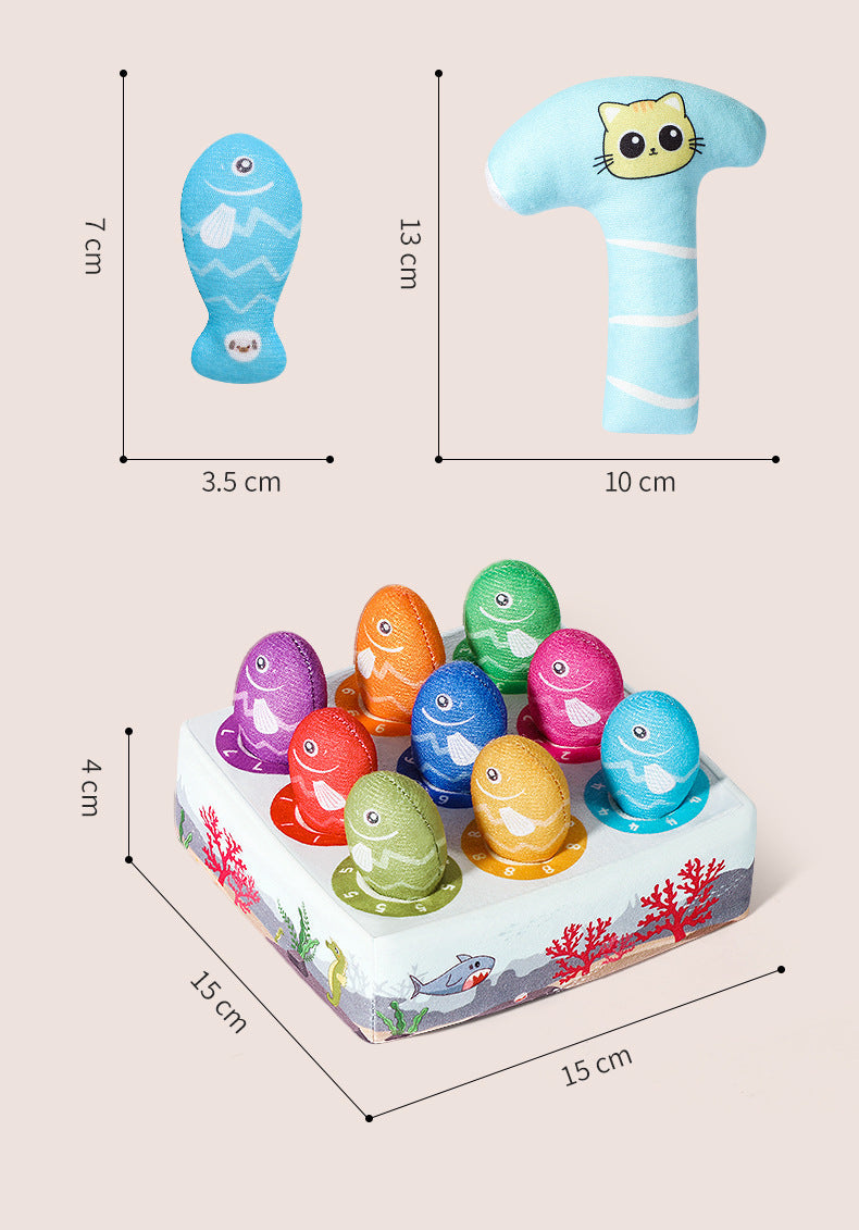 KFX-3276861 Plush Sky Blue Simulated Fish Cat Toy for Playful Pets