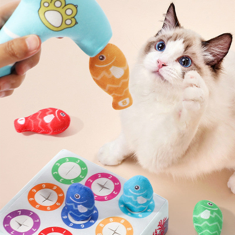 KFX-3276861 Plush Sky Blue Simulated Fish Cat Toy for Playful Pets