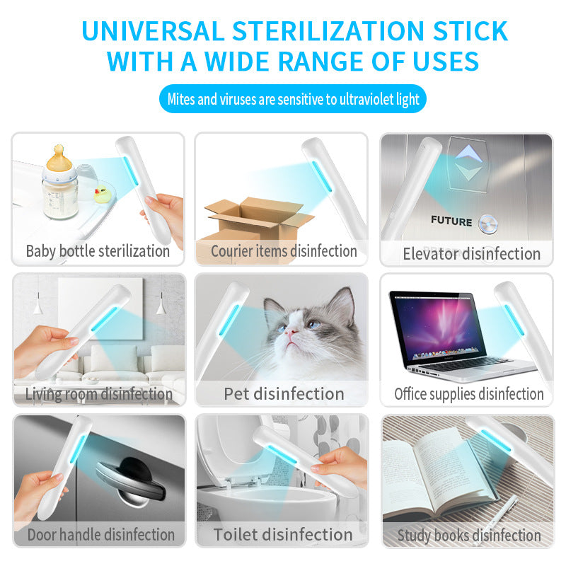 KFX-3277501 UV Hand Disinfection Stick - Portable UV Sterilizer with 3W Power and ABS Material