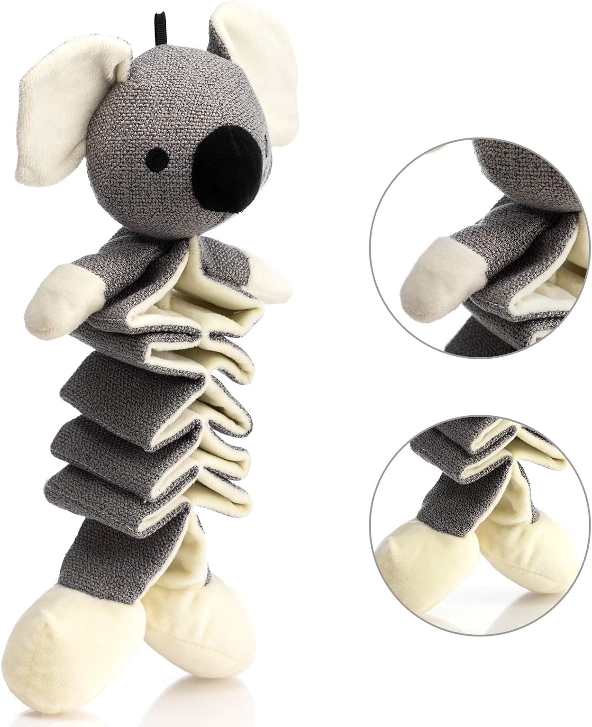 KFX-3279293 Squeaky Plush Koala Toy with Crinkle Paper for Dogs - Durable, Chew-Resistant, Ideal for Small to Large Breeds