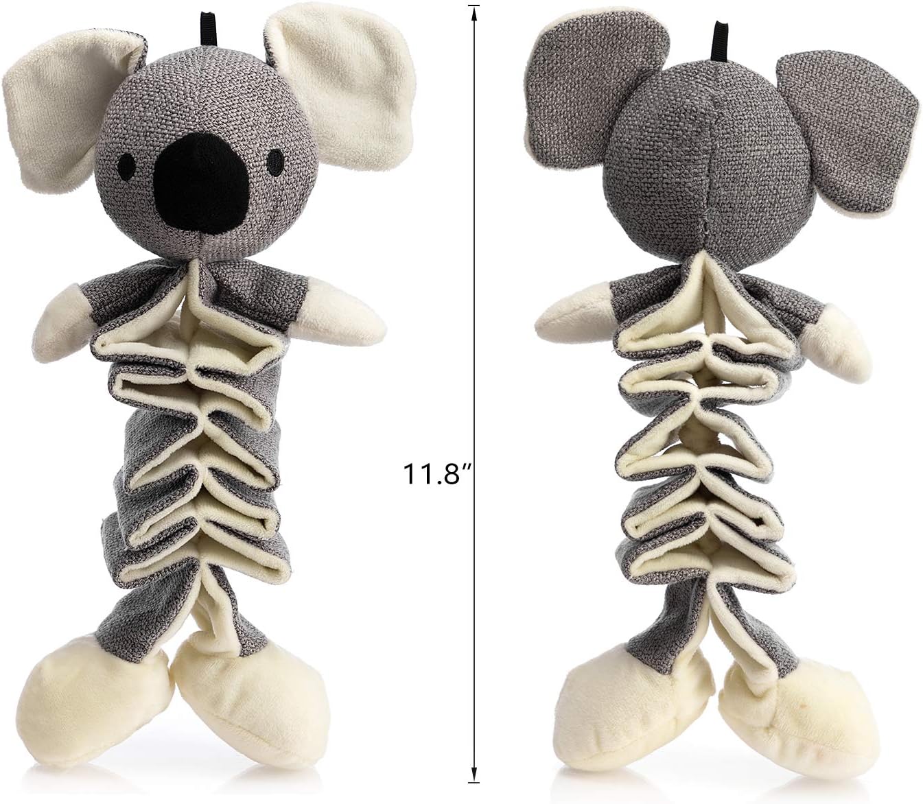 KFX-3279293 Squeaky Plush Koala Toy with Crinkle Paper for Dogs - Durable, Chew-Resistant, Ideal for Small to Large Breeds