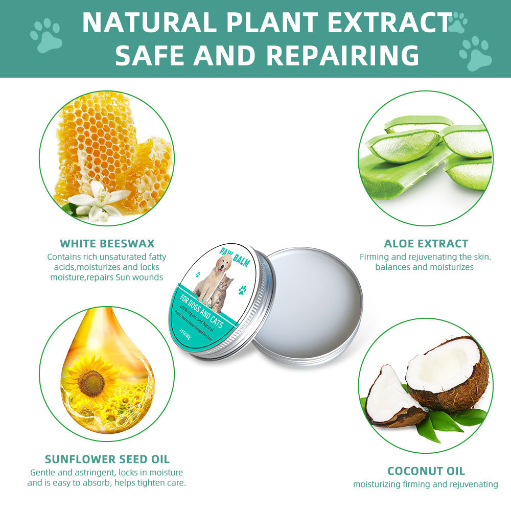 KFX-3279677 Nourishing Pet Claw Care Cream for Dogs and Cats - 60g Balm for Healthy Paws