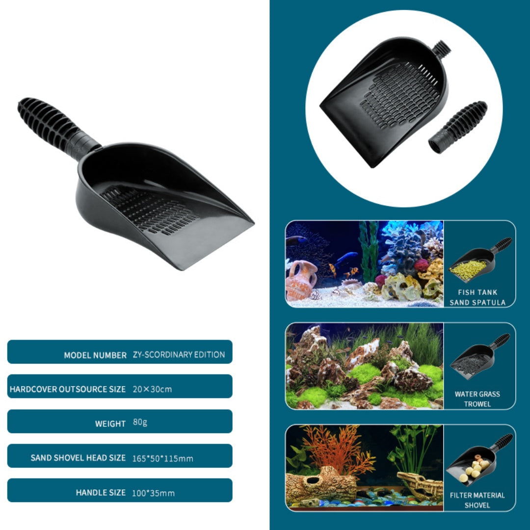 KFX-3281085 Multi-Purpose Sand Shovel for Fish Tanks – Easy Assemble and Quick Drain Design