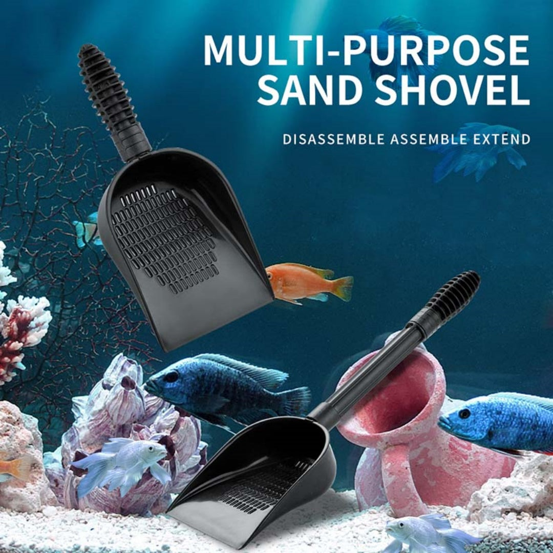 KFX-3281085 Multi-Purpose Sand Shovel for Fish Tanks – Easy Assemble and Quick Drain Design