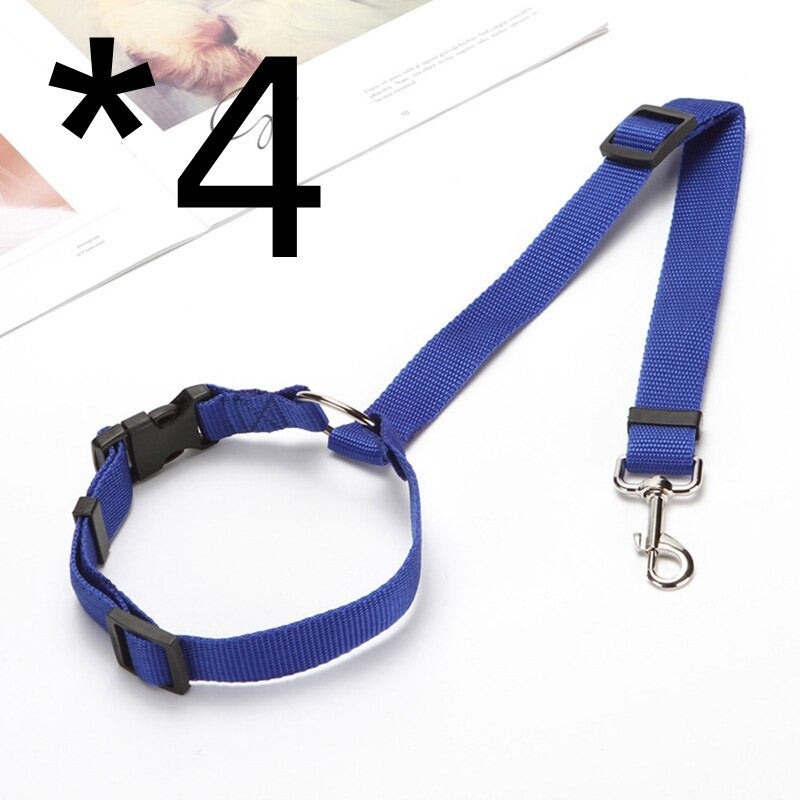 KFX-3281597 Adjustable Pet Car Safety Rope with Reinforced Buckle and 360° Rotating Clip