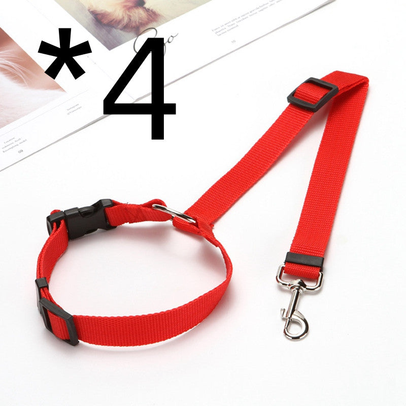 KFX-3281597 Adjustable Pet Car Safety Rope with Reinforced Buckle and 360° Rotating Clip