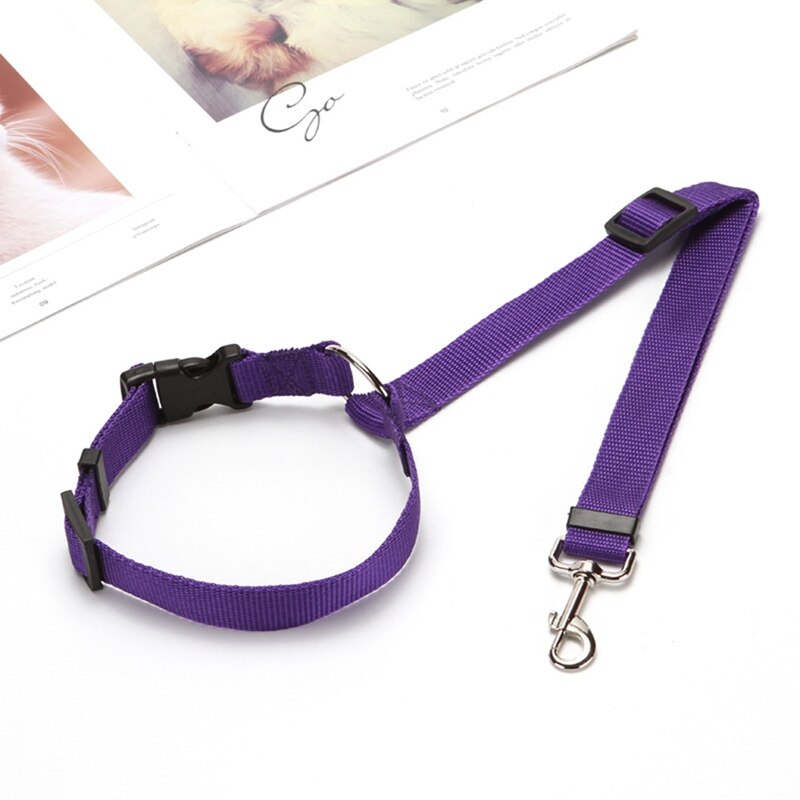 KFX-3281597 Adjustable Pet Car Safety Rope with Reinforced Buckle and 360° Rotating Clip