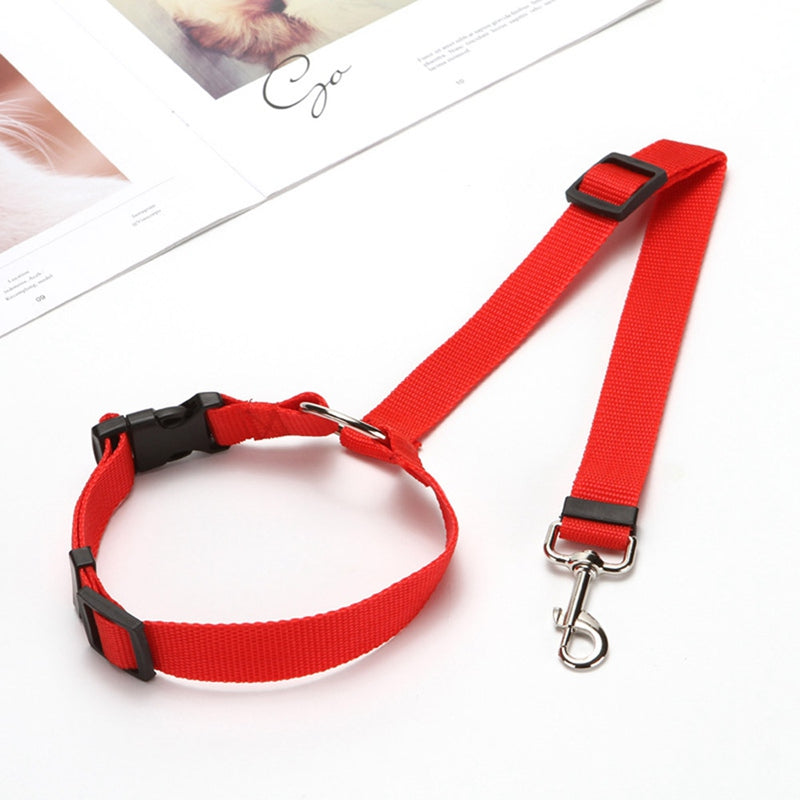 KFX-3281597 Adjustable Pet Car Safety Rope with Reinforced Buckle and 360° Rotating Clip
