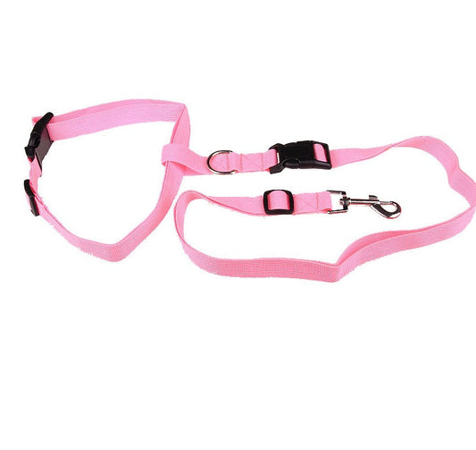 KFX-3281597 Adjustable Pet Car Safety Rope with Reinforced Buckle and 360° Rotating Clip