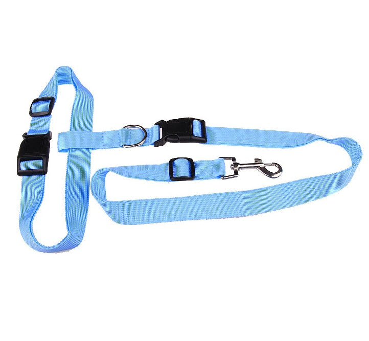 KFX-3281597 Adjustable Pet Car Safety Rope with Reinforced Buckle and 360° Rotating Clip