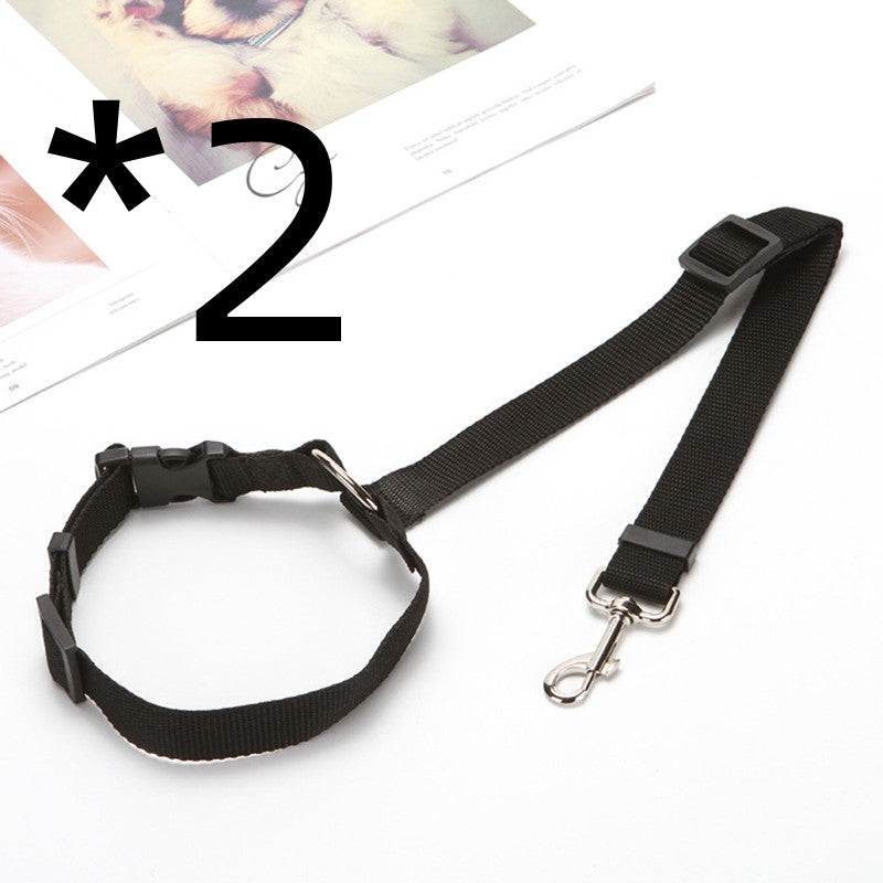 KFX-3281597 Adjustable Pet Car Safety Rope with Reinforced Buckle and 360° Rotating Clip