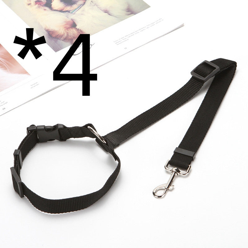 KFX-3281597 Adjustable Pet Car Safety Rope with Reinforced Buckle and 360° Rotating Clip