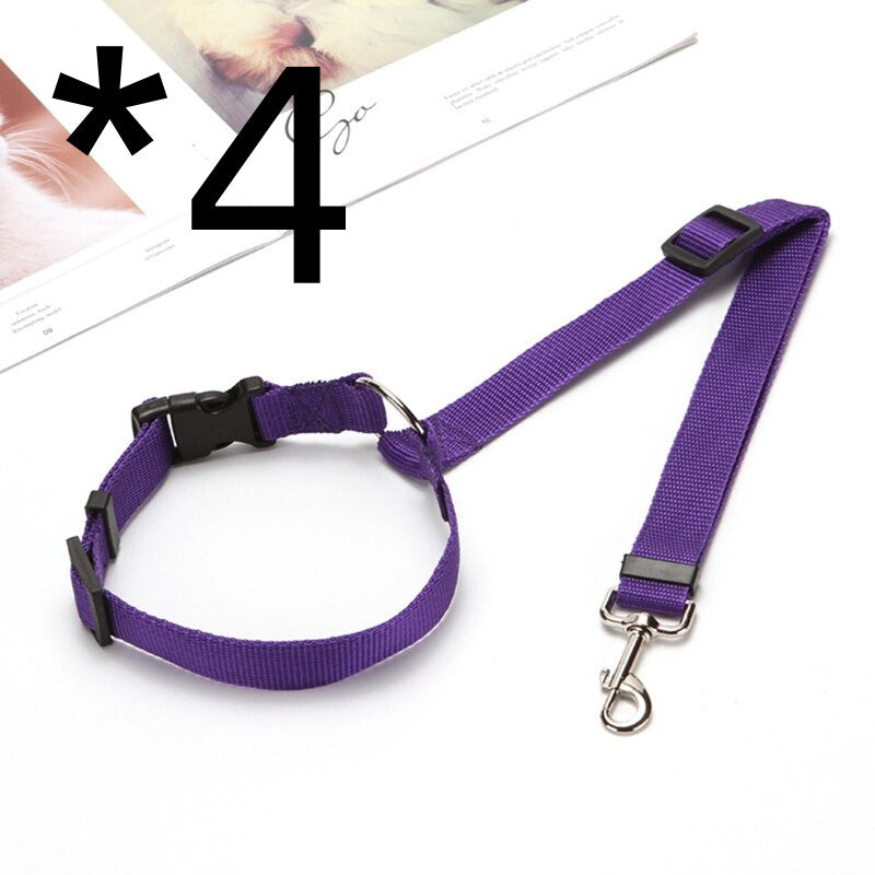 KFX-3281597 Adjustable Pet Car Safety Rope with Reinforced Buckle and 360° Rotating Clip