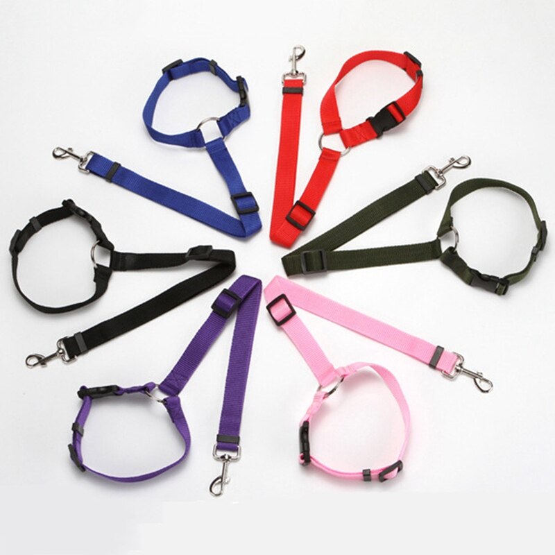 KFX-3281597 Adjustable Pet Car Safety Rope with Reinforced Buckle and 360° Rotating Clip
